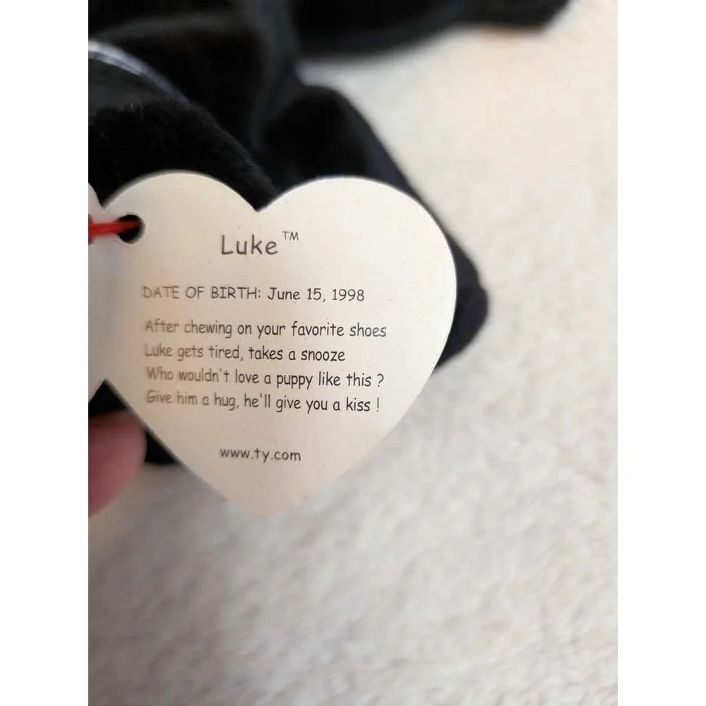 Ty‎ Beanie Baby Luke Black Labrador Dog Plush 1998